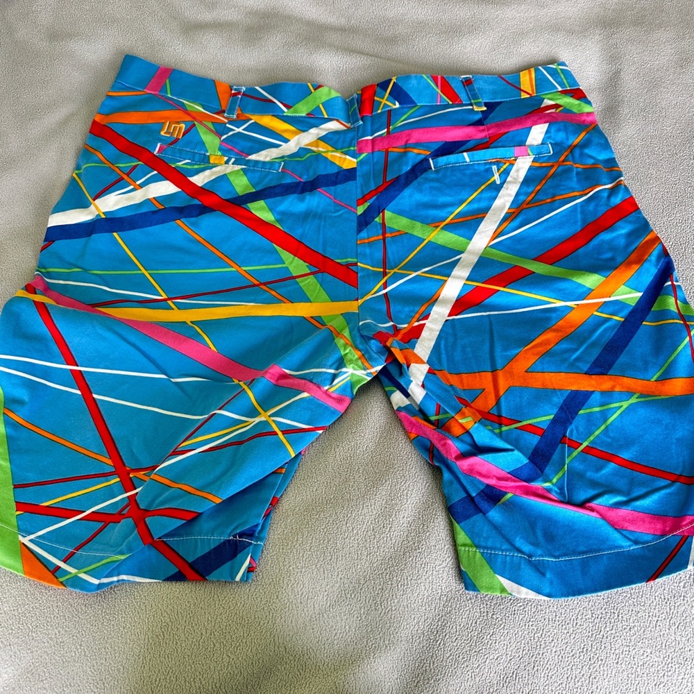 Loudmouth Golf Shorts Mens 42 Fairway Stix Heritage Geometric John Daly Casual View 3